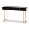 Baxton Studio Beagan Modern and Contemporary Black Finished Wood and Gold Metal 2Drawer Console Table 213-12161-ZORO - alternate 3